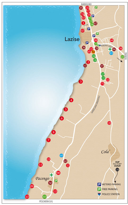 Mappa Lazise gardesana
